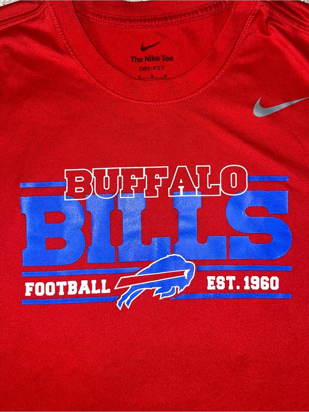 Nike Buffalo Bills Football Dri-FIT The Nike Tee Red Shirt Size M red Gobills
